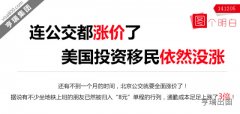 連公交都漲價了，美國投資移民依然沒漲價